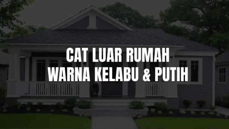 cat luar rumah warna kelabu dan putih