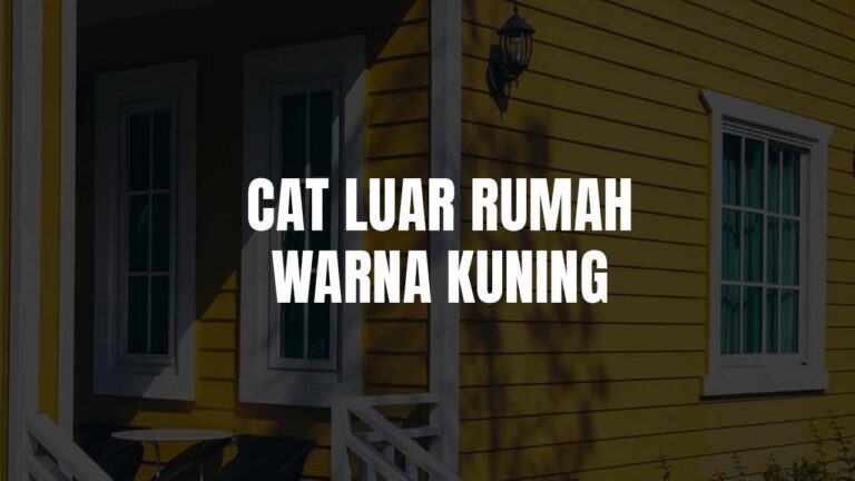 Inspirasi Cat Luar Rumah Warna Kuning: Ceria, Sejuk & Estetik 1 cat luar rumah warna kuning