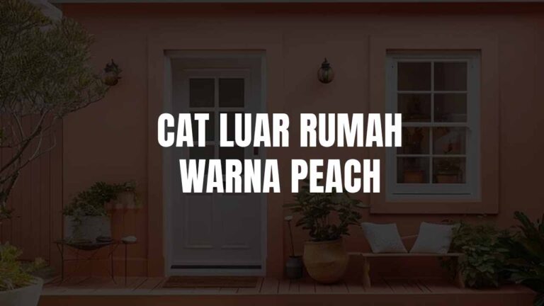 Inspirasi Cat Luar Rumah Warna Peach: Tampil Elegan dan Hangat 1 cat luar rumah warna peach