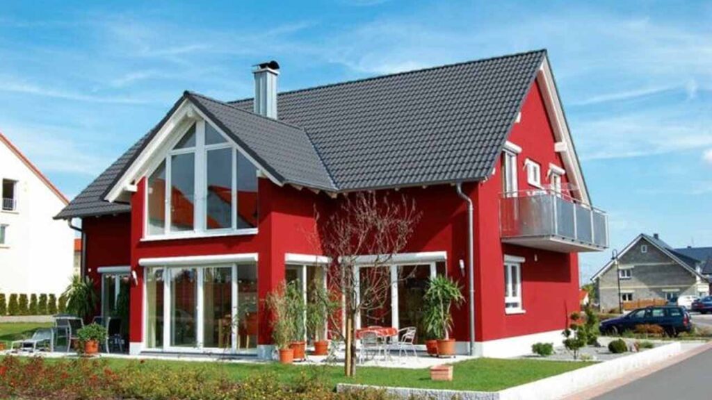 Inspirasi & Tips Cat Luar Rumah Warna Merah yang Elegan dan Tahan Lama 1 tarikan warna merah untuk dinding luar rumah