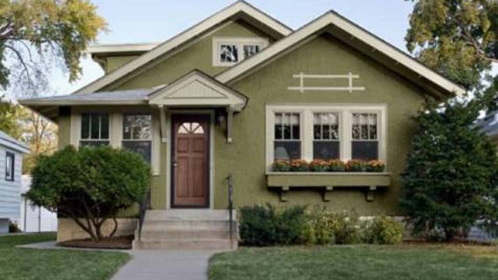 inspirasi reka bentuk rumah dengan cat olive green
