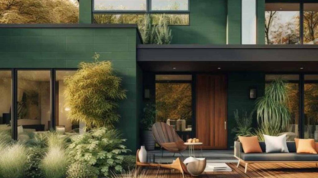 Inspirasi Cat Luar Rumah Warna Hijau Gelap yang Elegan & Tahan Lama 2 faedah warna hijau gelap untuk bahagian luar rumah