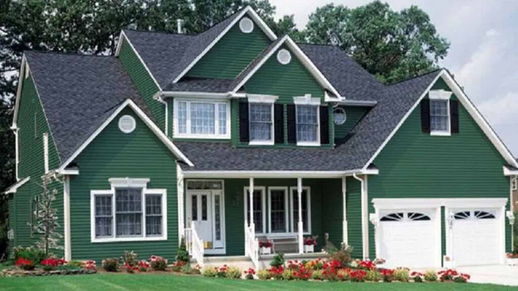 Inspirasi Cat Luar Rumah Warna Hijau Gelap yang Elegan & Tahan Lama 5 kombinasi warna sesuai dengan cat luar rumah warna hijau gelap