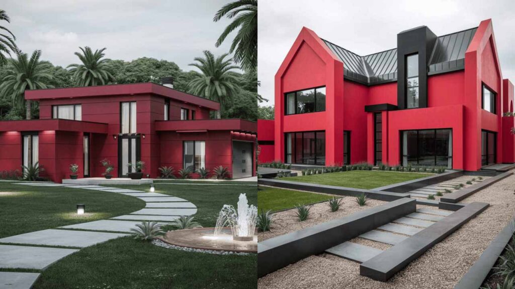 Inspirasi & Tips Cat Luar Rumah Warna Merah yang Elegan dan Tahan Lama 3 nuansa warna merah yang sesuai untuk eksterior