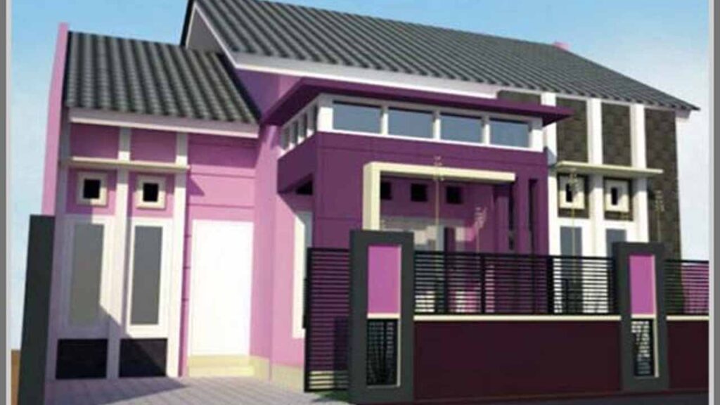 Inspirasi Cat Luar Rumah Warna Purple yang Sejuk dan Moden di Malaysia 3 padanan warna yang harmoni dengan cat luar rumah warna purple