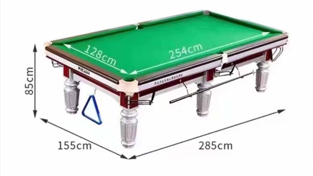 Panduan Lengkap Saiz Meja Snooker: Standard, Varian & Tips Pemilihan 3 ruang minimum yang diperlukan untuk setiap saiz