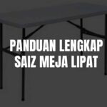 saiz meja lipat