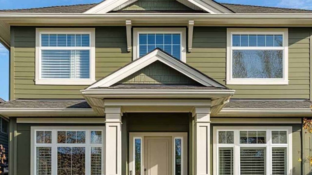 aliran warna olive green dalam reka bentuk rumah